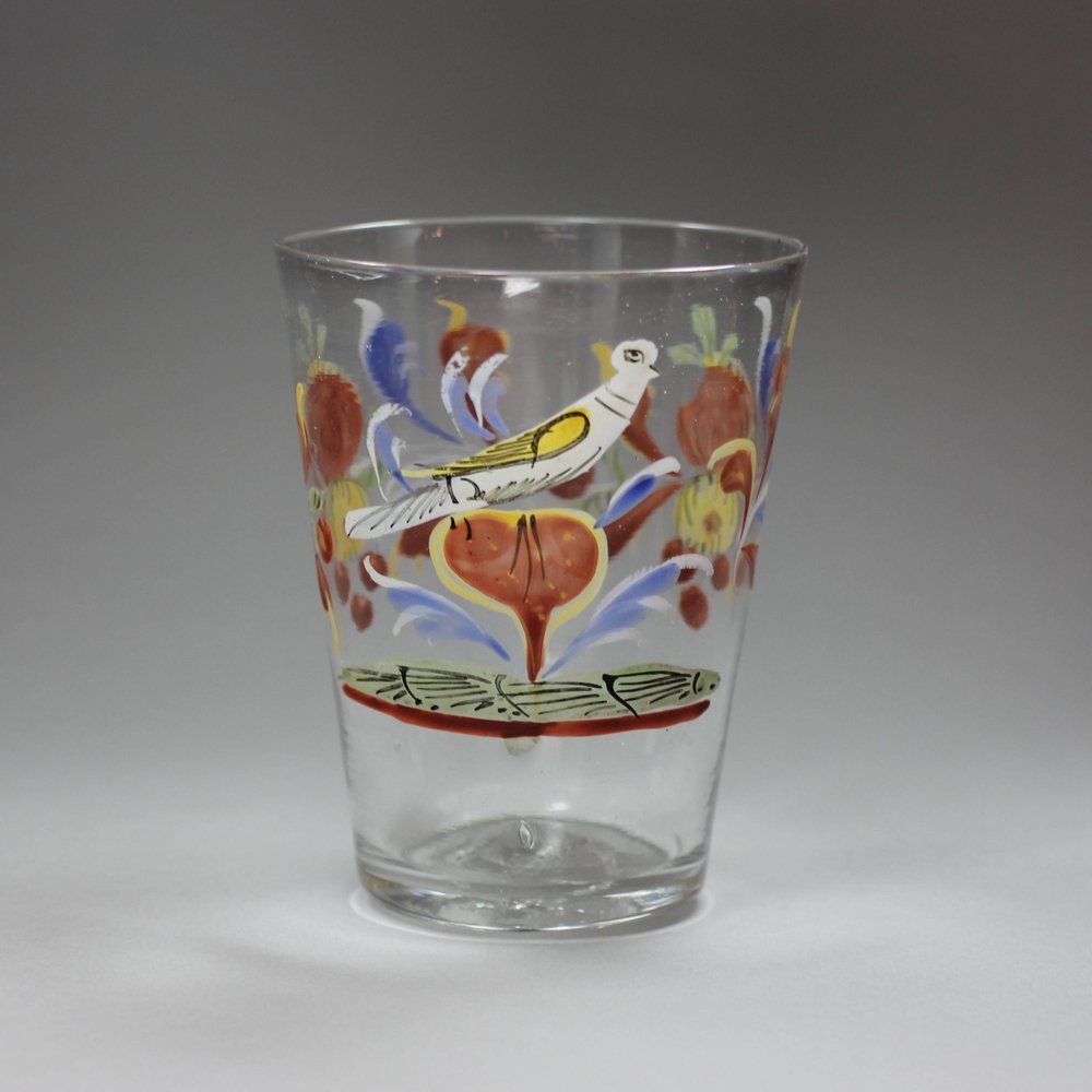 Y678 Bohemian glass tapered beaker, mid-18th century