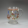 Y681 Bohemian glass baluster mug, mid 18th century
