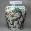 Y690 Wucai baluster 'dragon' vase, Chongzheng (1628-43)