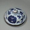 Y776 Blue and white 'lotus' jar and cover, 16th century