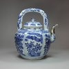 Y778 Blue and white Kraak wine pot and cover, Wanli (1573-1619)