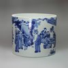 Y801 Large Chinese blue and white brush pot (bitong)