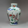 Y802 Wucai baluster vase, mid-17th century