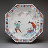 Y880 English Chelsea 'Hob in the Well' octagonal kakiemon-style dish