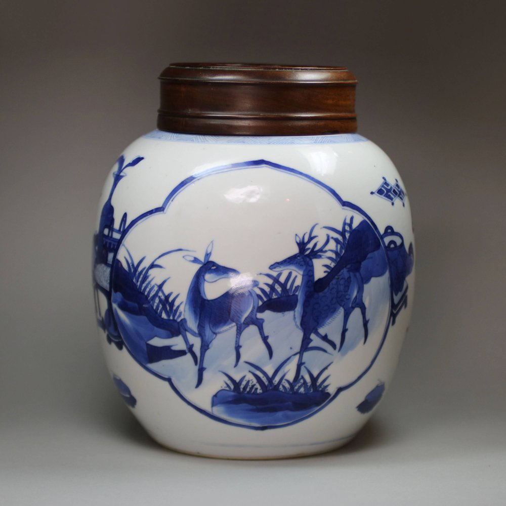 Y894 Blue and white ginger jar, Kangxi (1662-1722)