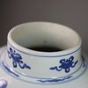 Y990 Blue and white 'hundred boys' baluster jar and cover