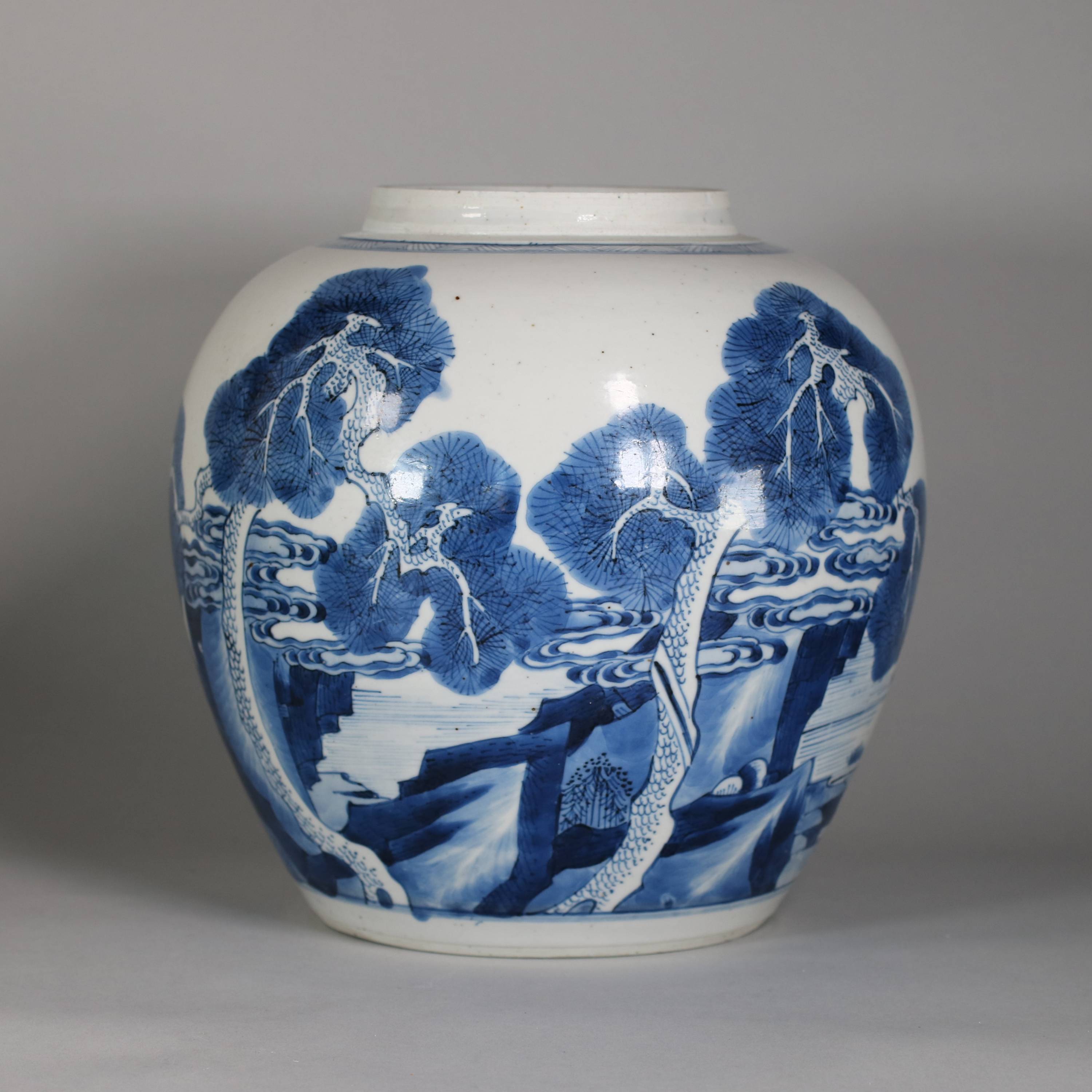 Chinese Blue and White Jar, Kangxi (1662-1722)
