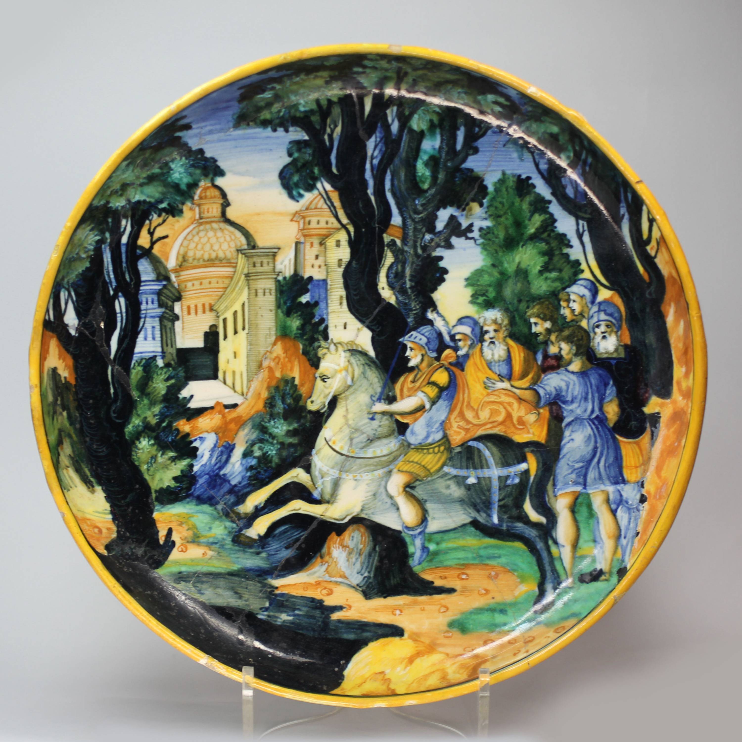 Italian Urbino Istoriato Dish, Circa 1540 - Pottery
